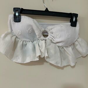 White Ruffled Bathing Suit